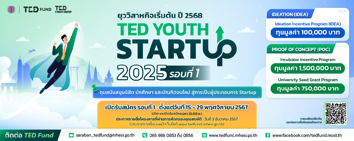 TED Youth Startup 2025 รอบที่ 1